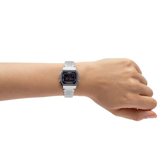 Casio Retro Illuminator Silver Ladies LA680WA-1BDF