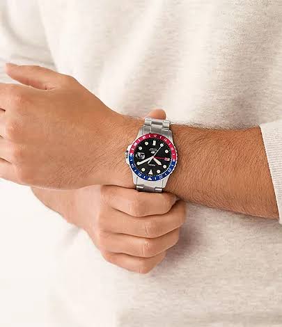 Limited Edition Fossil Blue Dual Time Stainless Steel Watch
