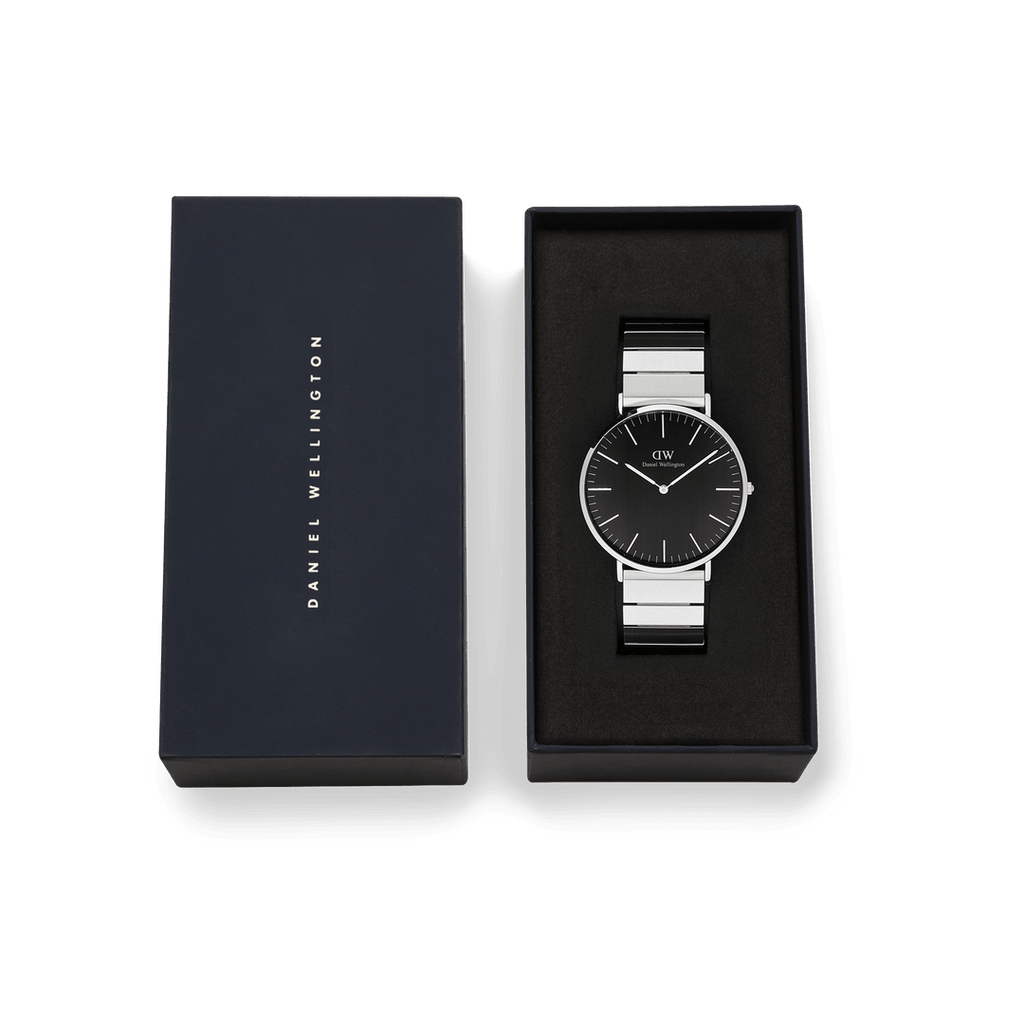 Daniel Wellington Silver Classic Piano Onyx