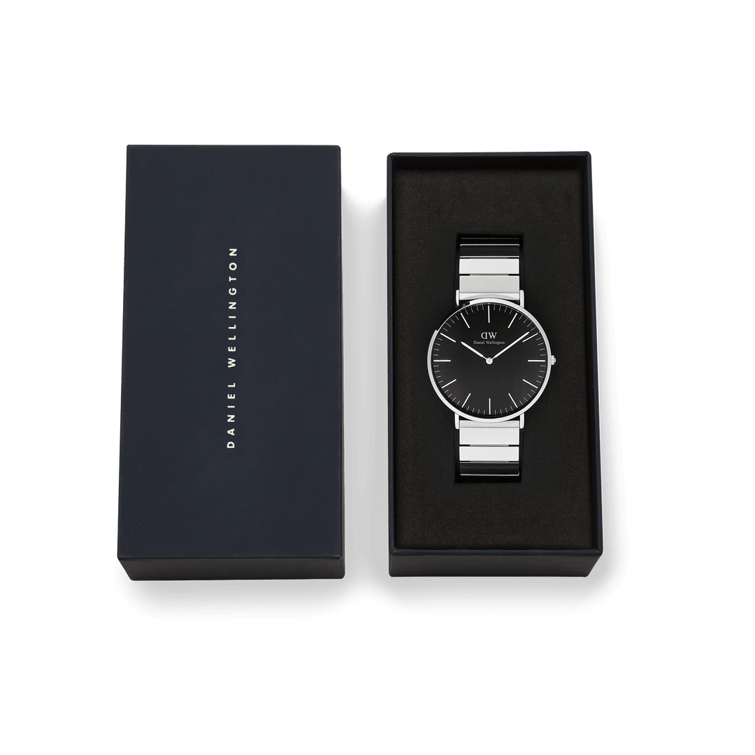 Daniel Wellington Silver Classic Piano Onyx