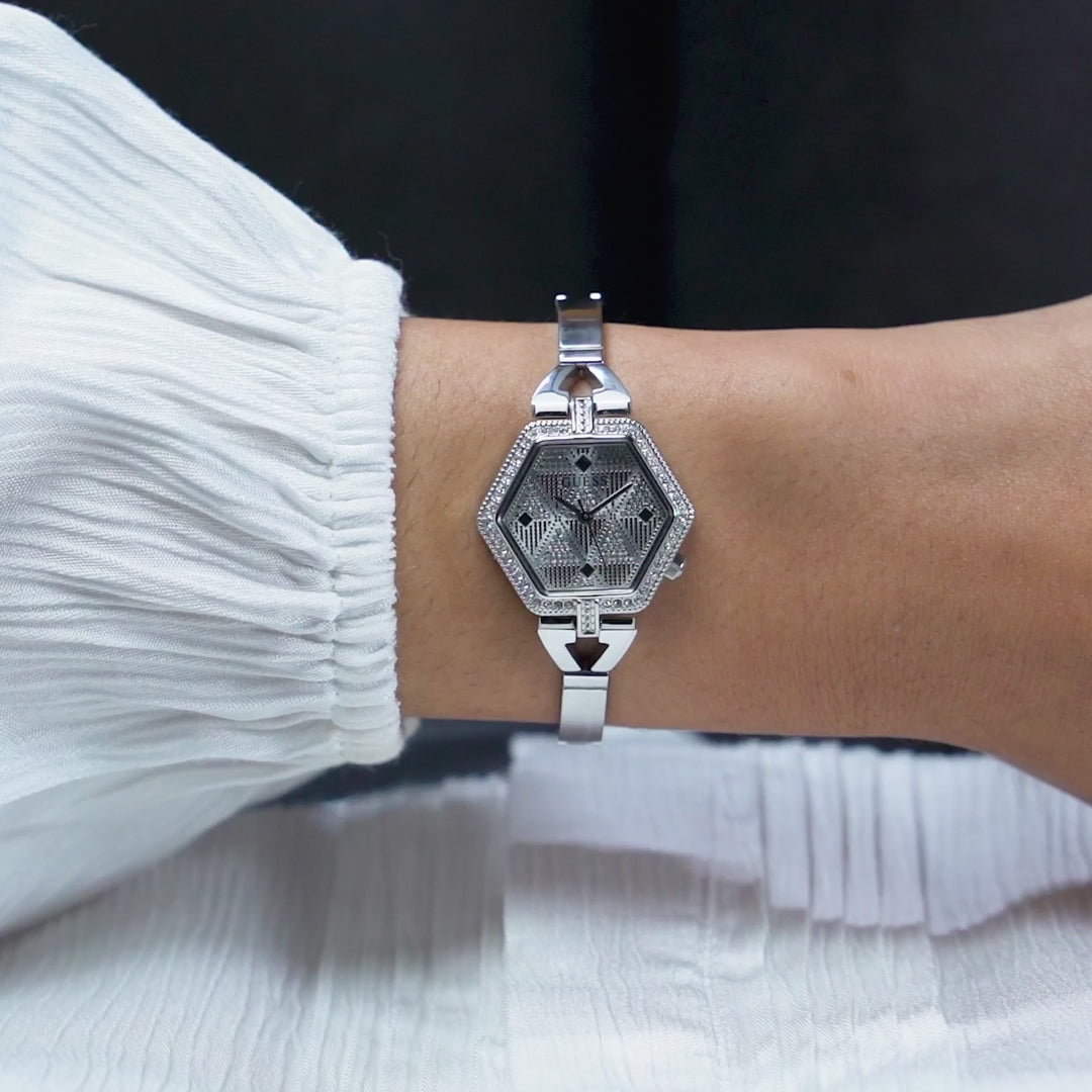 Guess Audrey Silver Ladies Watch