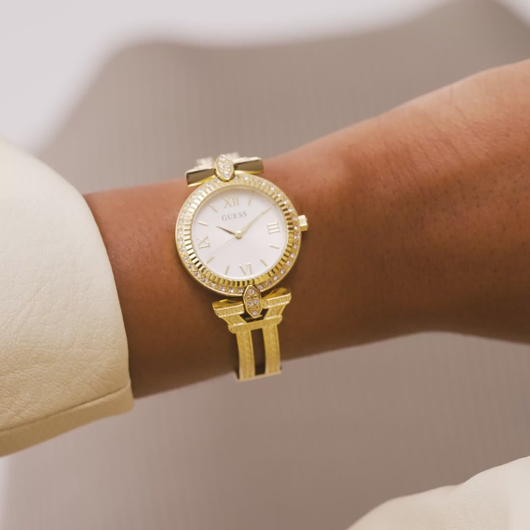 GUESS Ladies Gold Tone Analog Watch
28mm