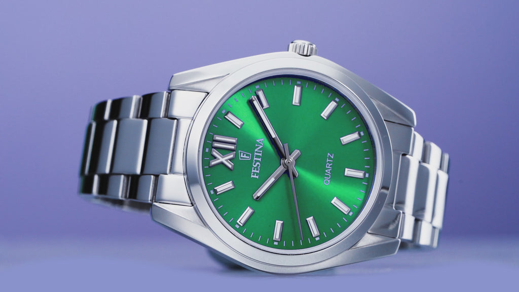 FESTINA WATCH F20622/4 ALEGRÍA COLLECTION, GREEN STEEL STRAP, WOMEN'S.