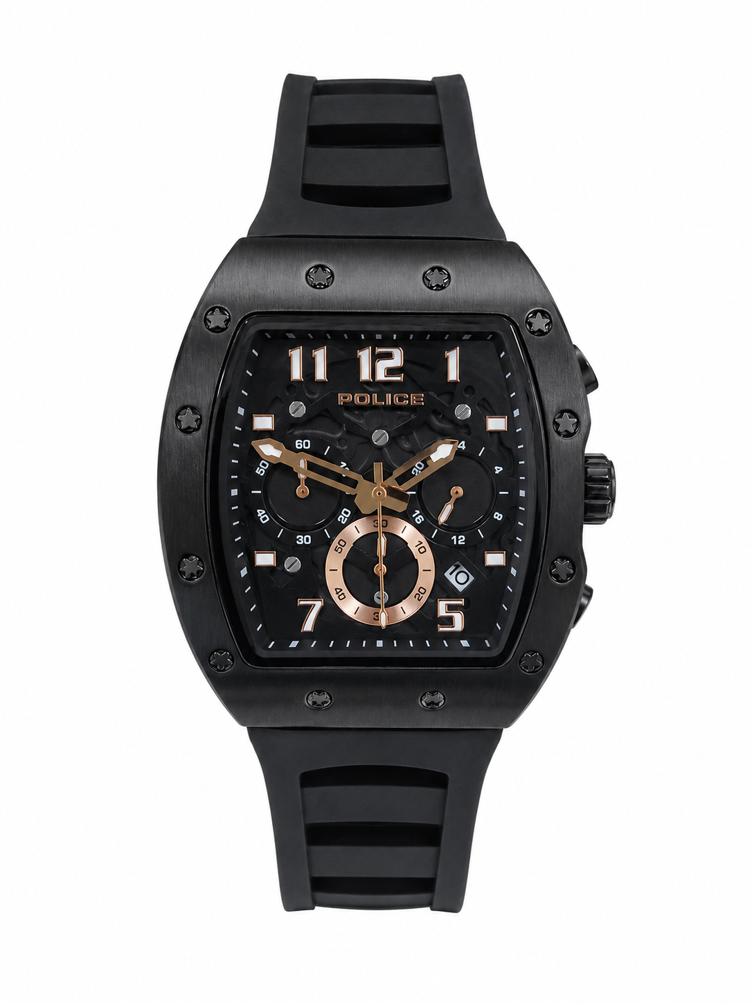 Police Black Silicon Strap Watch PEWGQ2240102