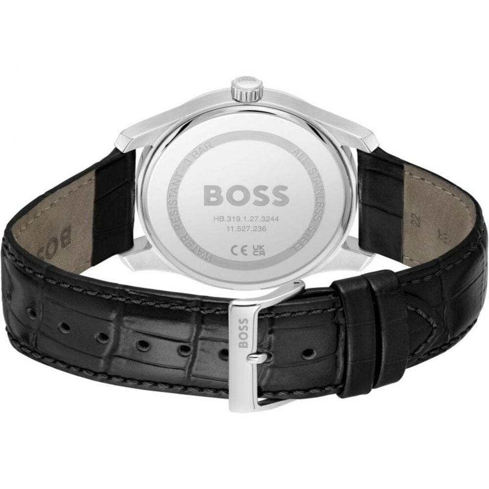 Boss Langford black leather