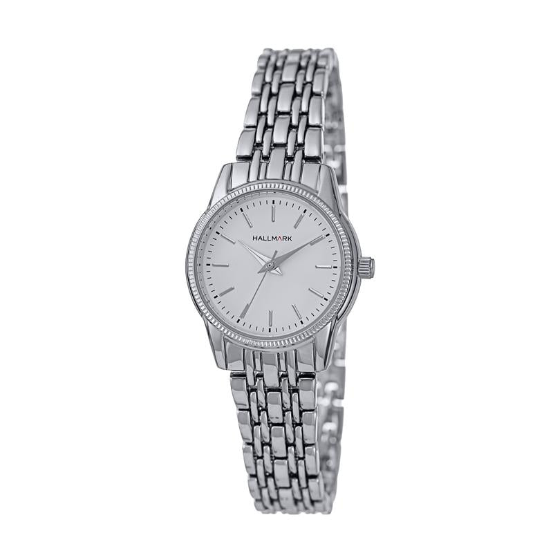 Hallmark Ladies Silver-Tone Bracelet Watch