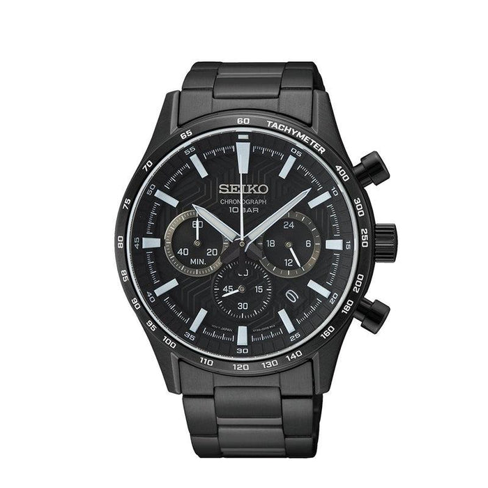 Seiko GTS Racing Sports Chronograph Black Stainless