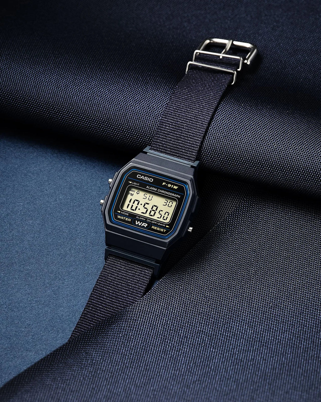 CASIO F-91 BLUE NATO
