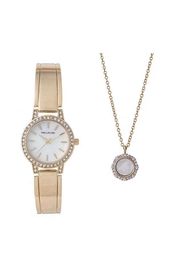 Hall ladies bangle and pendant box set