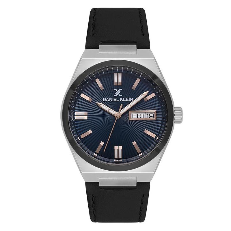 Daniel Klein Men's Round Quartz Watch with Blue Dial