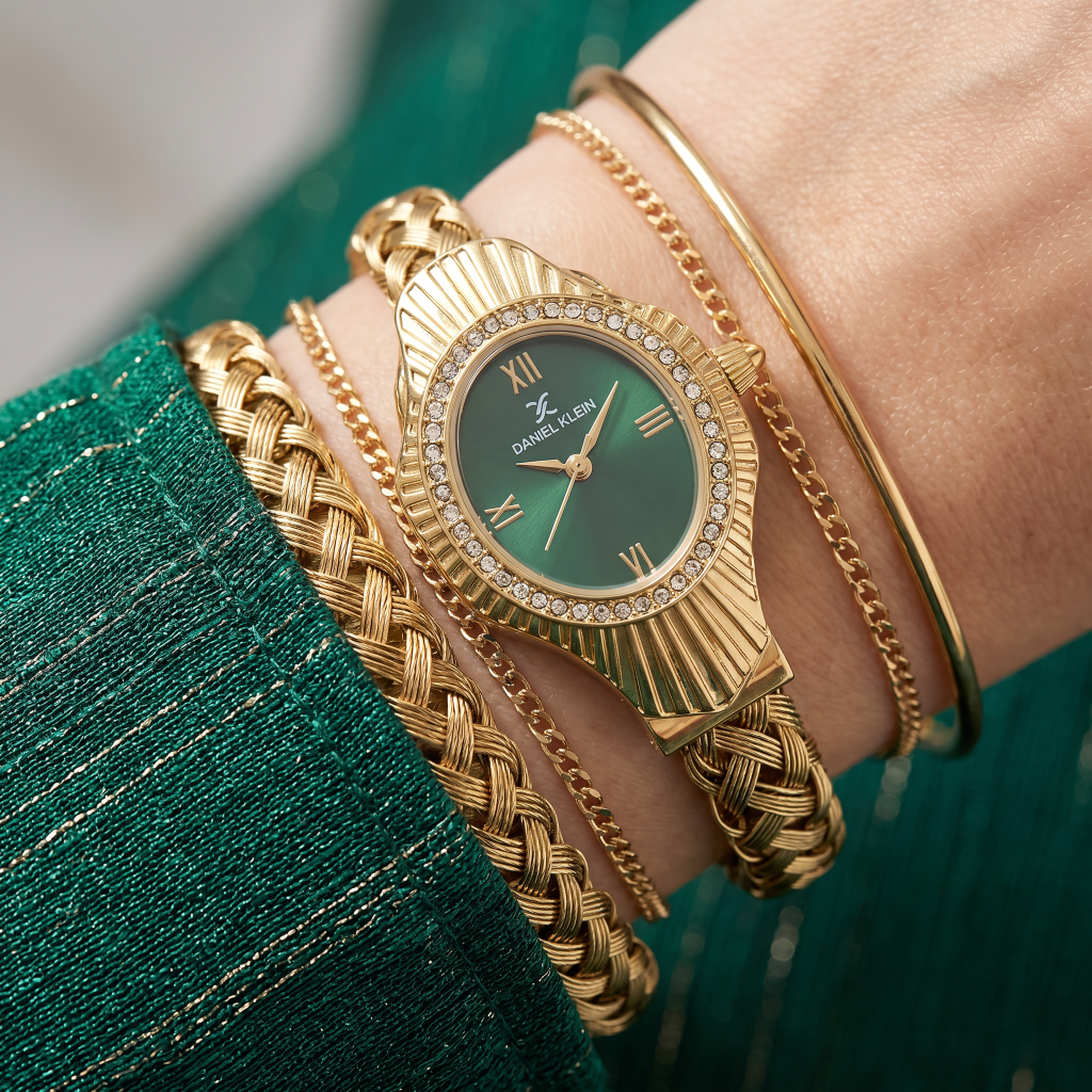 Daniel Klein Premium Ladies Gold Bangle Watch