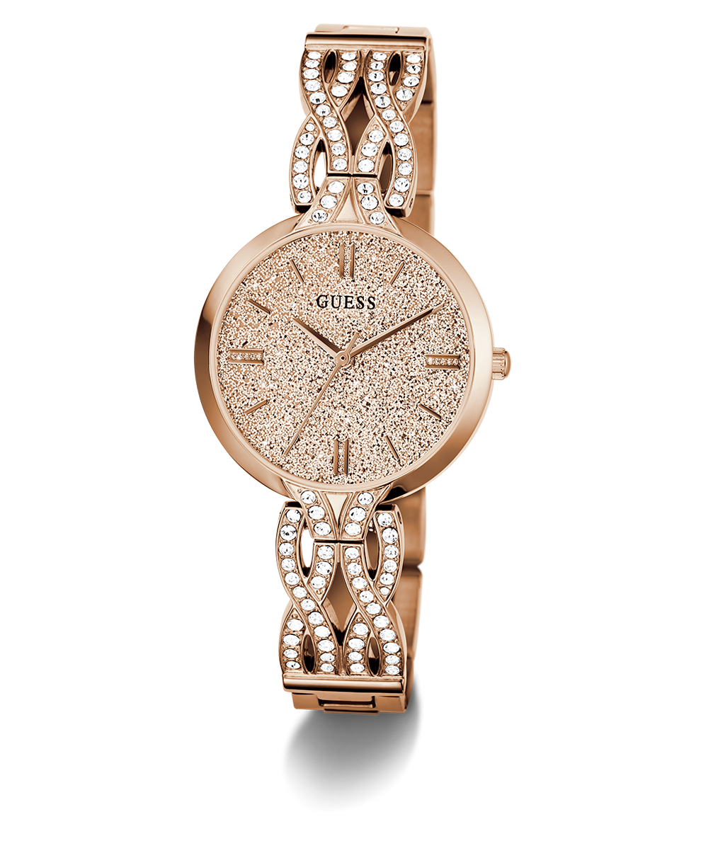 GUESS Ladies Rose Gold Tone Analog Watch