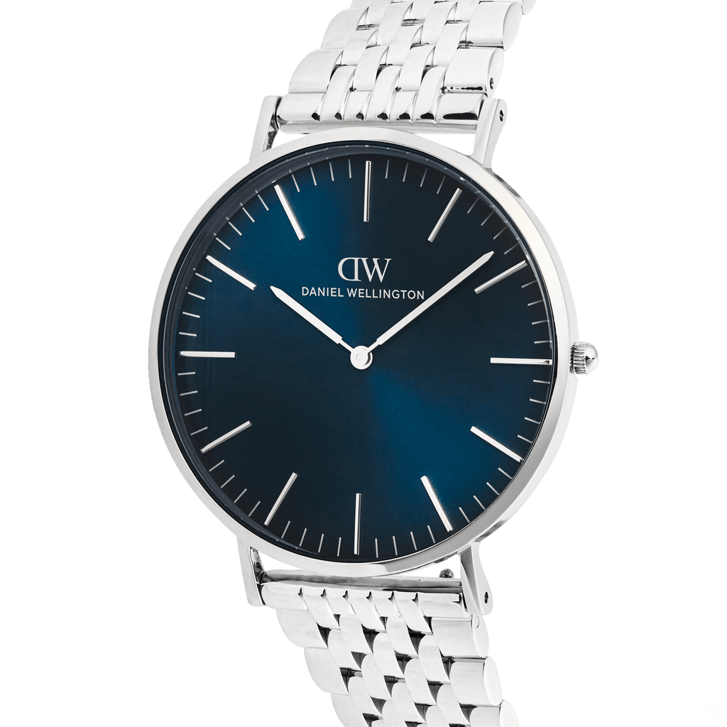 Daniel Wellington Classic 7-Link Arctic Silver 40mm Men's Watch