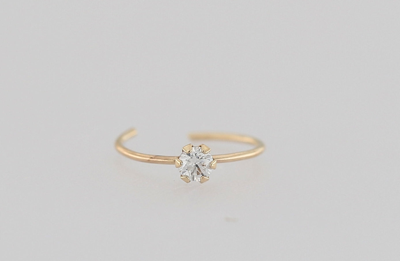 9CT Gold Cubic Zirconia Nose Ring