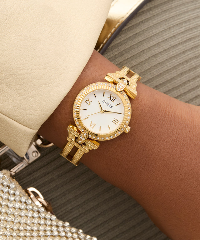 GUESS Ladies Gold Tone Analog Watch
28mm