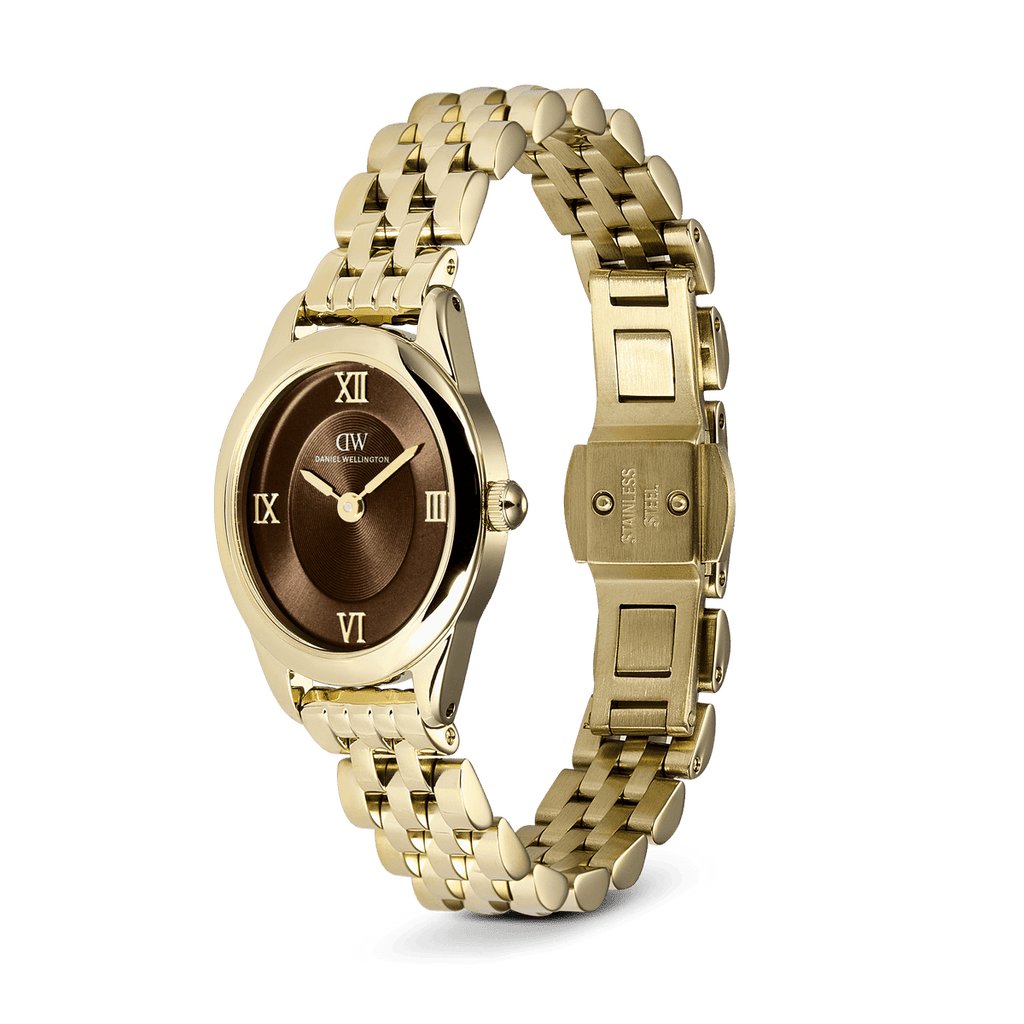 Daniel Wellington Ophelia Mini Beans Link Amber Gold 20mm Women's Watch