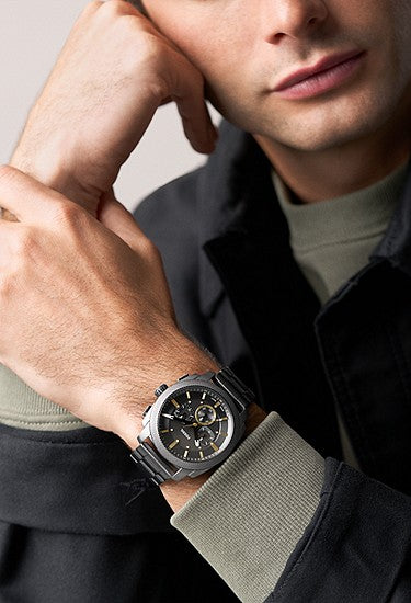Machine Chronograph Smoke Stainless Steel Watch