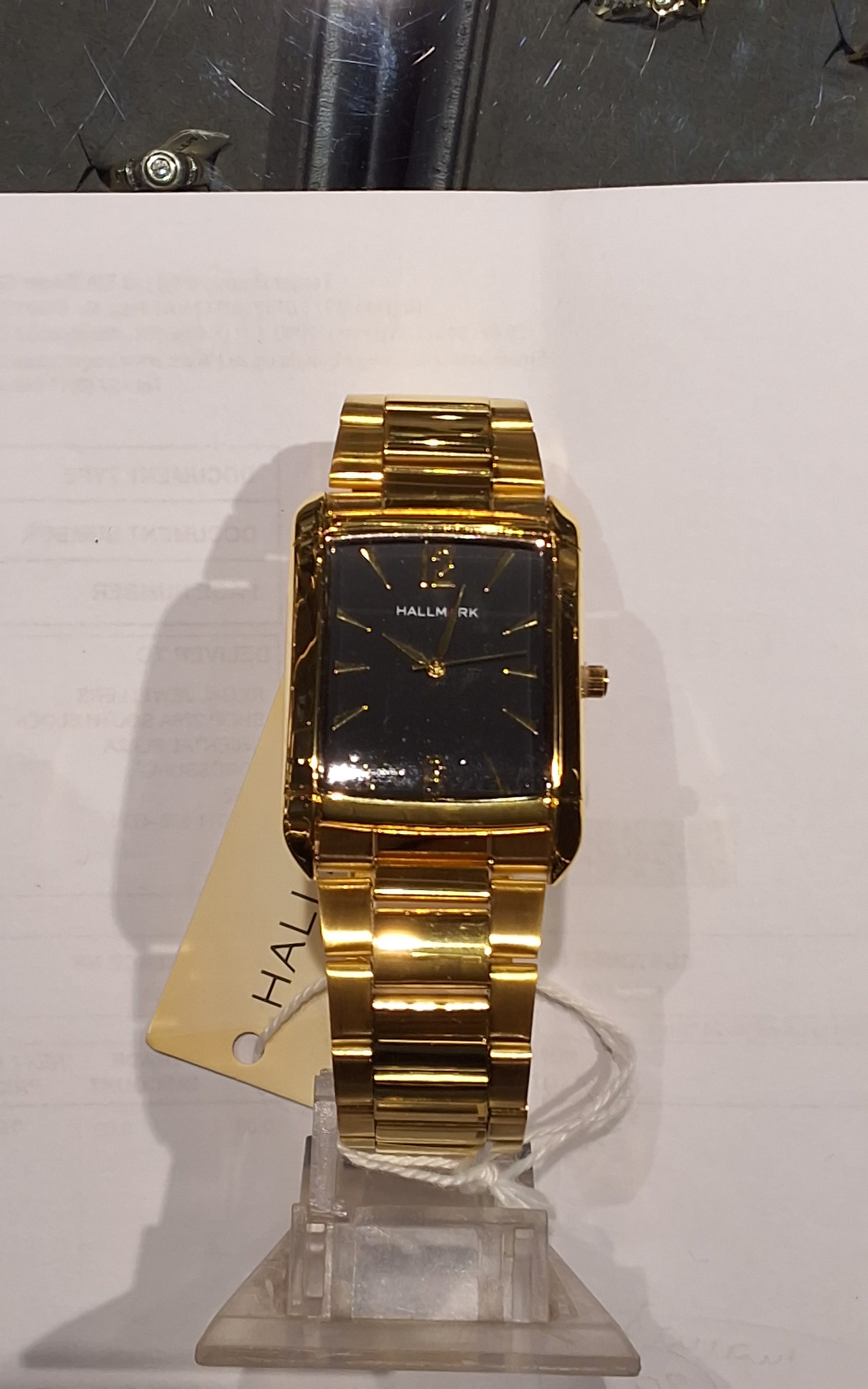 Hallmark gents gold rectangle