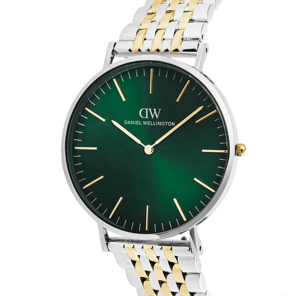 Daniel Wellington Classic 7-Link Emerald Two Tone 40mm Men's Watch