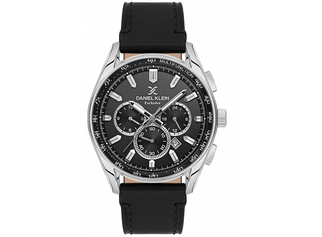 Daniel Klein Exclusive Gents Black Leather Strap Watch DK.1.13902-1