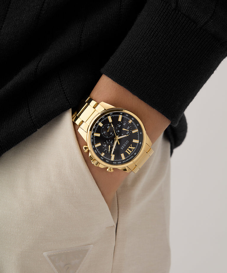GUESS Mens Gold Tone Multi-function Watch
44mm