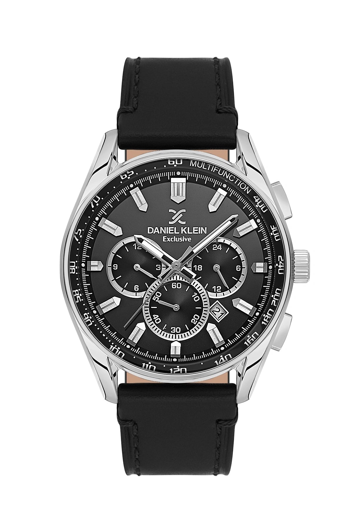Daniel Klein Exclusive Gents Black Leather Strap Watch DK.1.13902-1