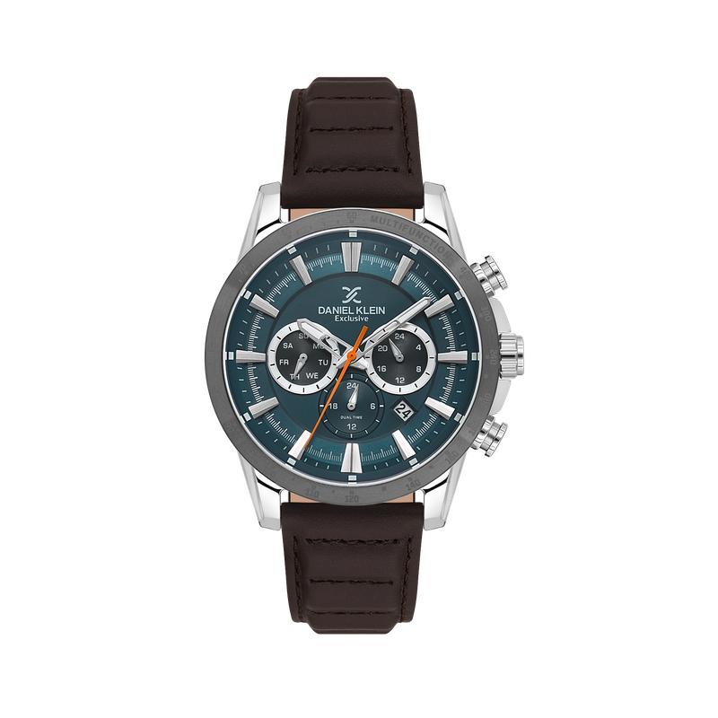 Daniel Klein Exclusive Men’s Multifunction Leather Strap Watch