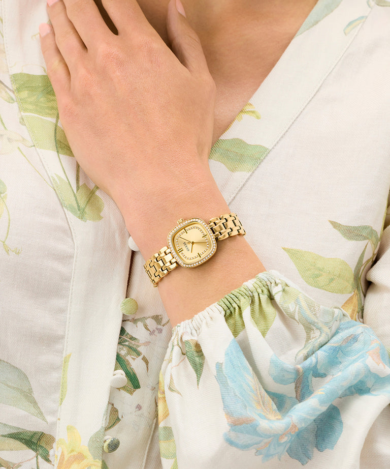GUESS Ladies Hazel Gold Tone Analog Watch