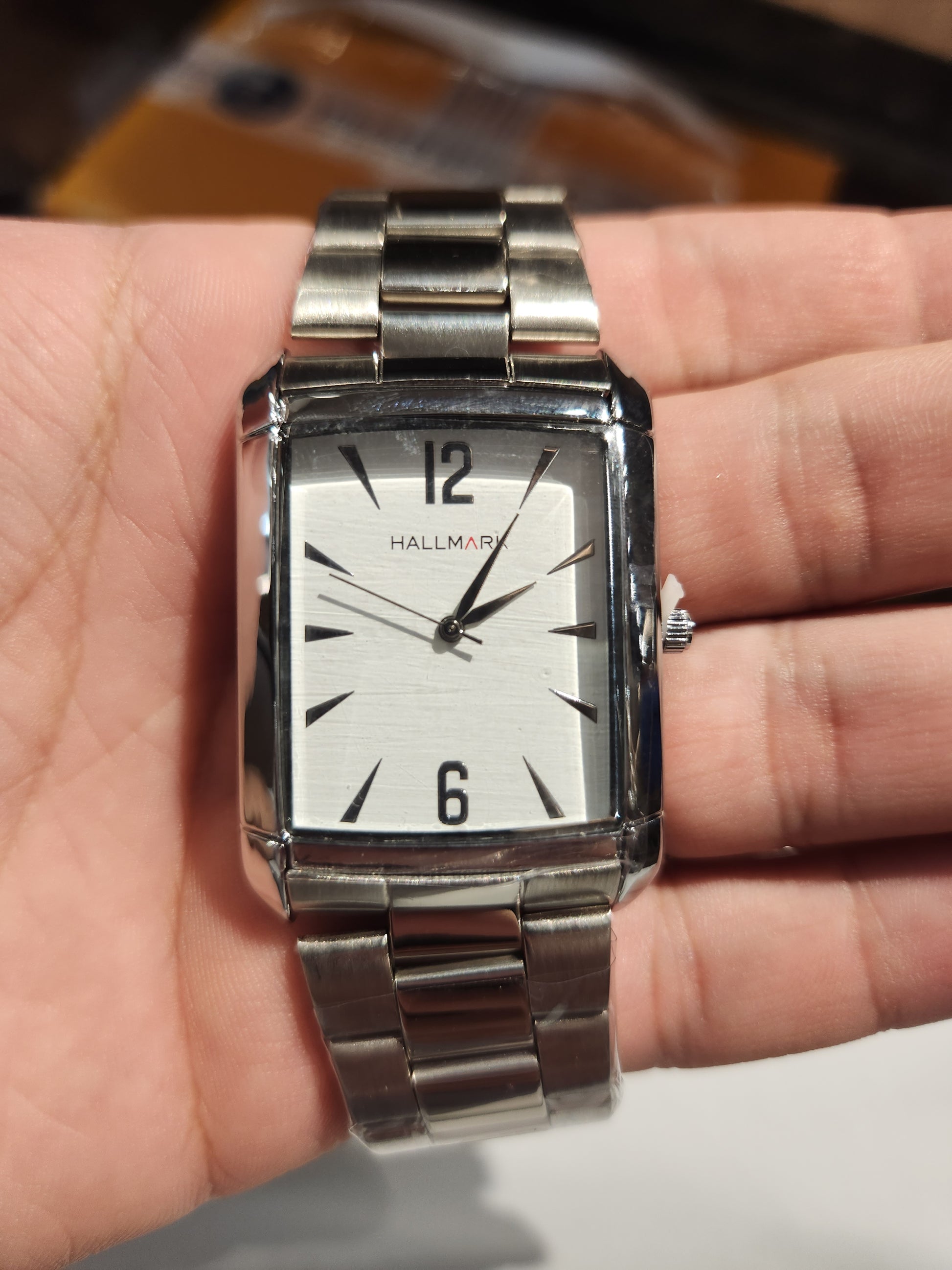 Hallmark Gents Silver Rectangle Dial