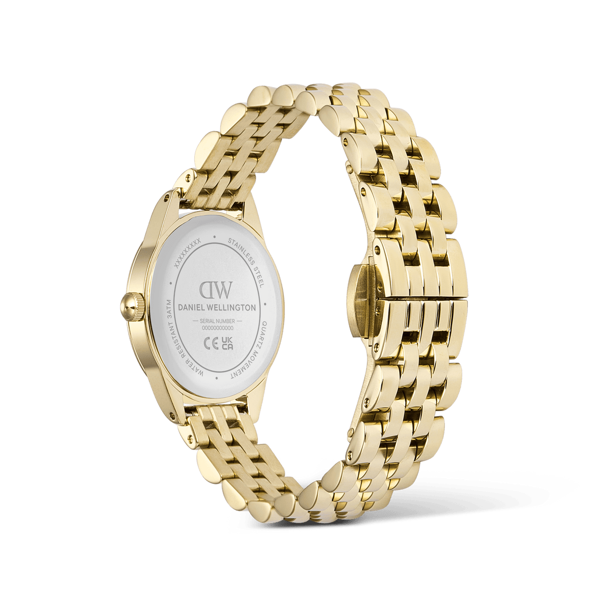 Daniel Wellington Ophelia Mini Beans Link Amber Gold 20mm Women's Watch