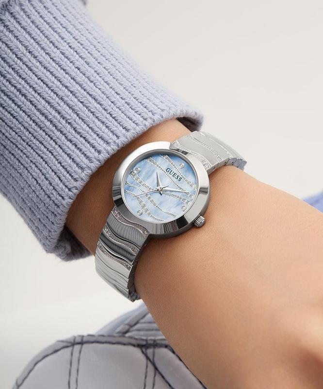 Guess Ladies Silver Tone Analog Watch
