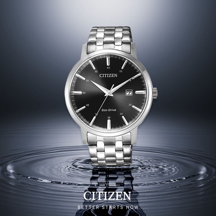 Citizen gents Eco-drive black dial