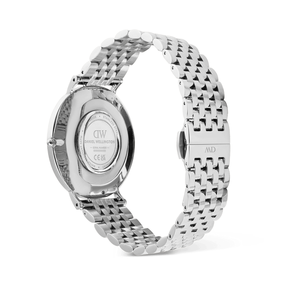 Daniel Wellington Classic 7-Link Arctic Silver 40mm Men's Watch