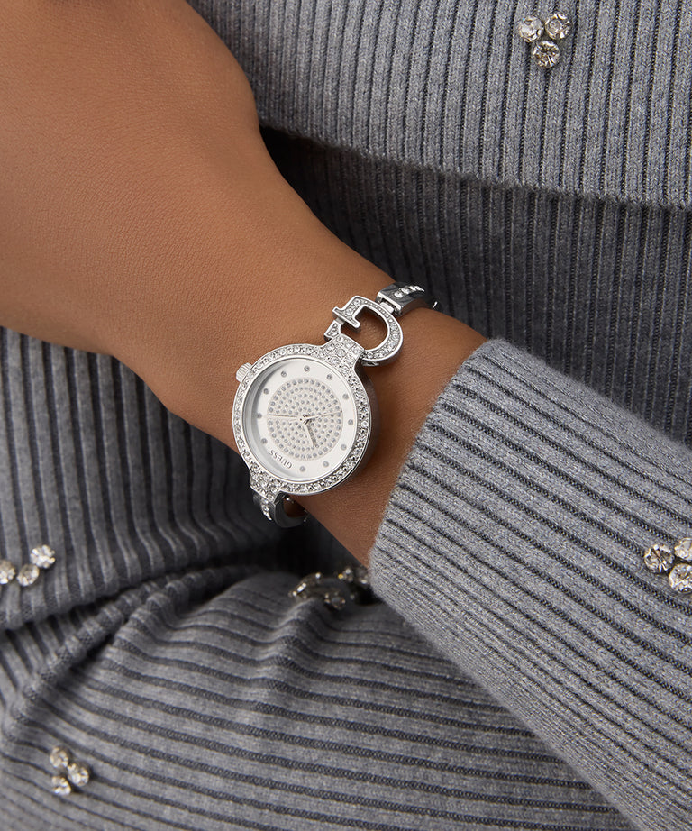 GUESS Ladies Giselle Silver Tone Analog Watch