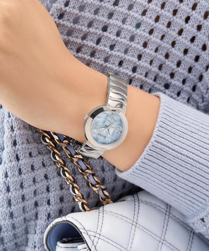 Guess Ladies Silver Tone Analog Watch
