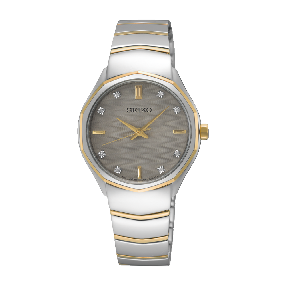 Seiko ladies Grey stainless steel dress watch
