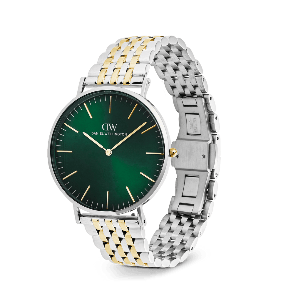 Daniel Wellington Classic 7-Link Emerald Two Tone 40mm Men's Watch