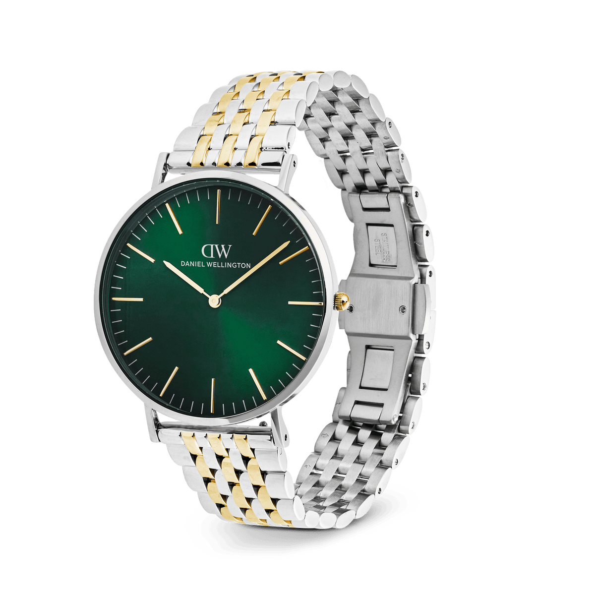 Daniel Wellington Classic 7-Link Emerald Two Tone 40mm Men's Watch