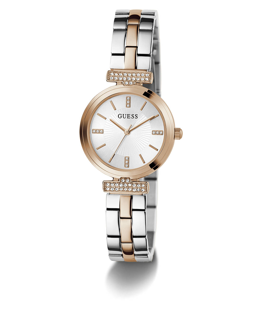 GUESS Ladies 2-Tone Rose Gold Tone Analog Watch