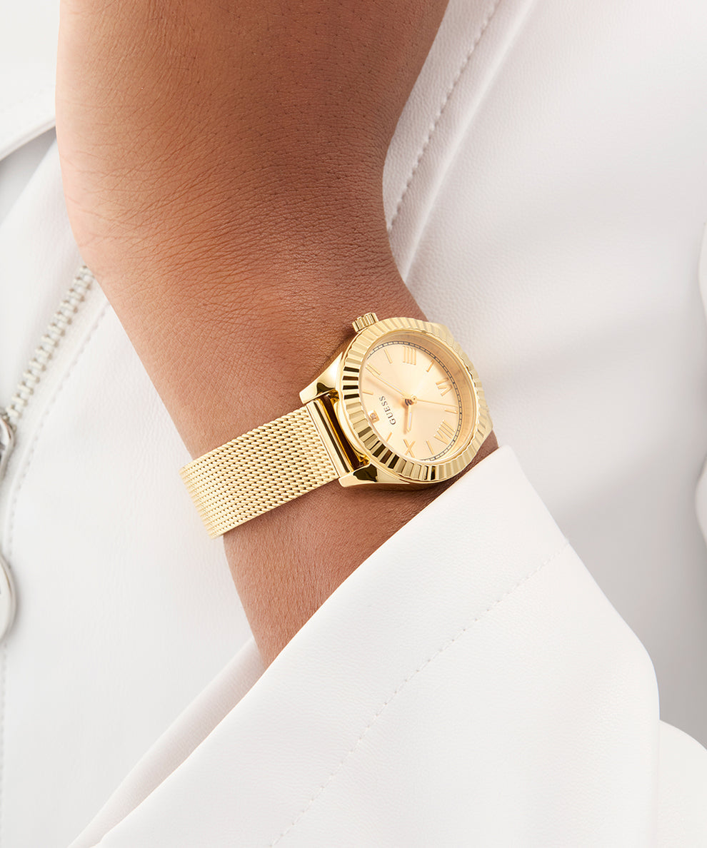 GUESS Ladies Gold Tone Analog Watch