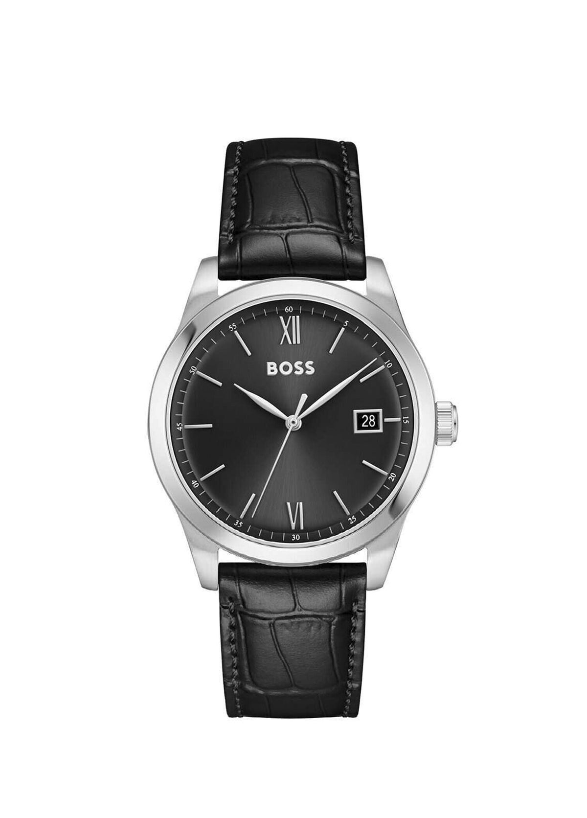 Boss Langford black leather