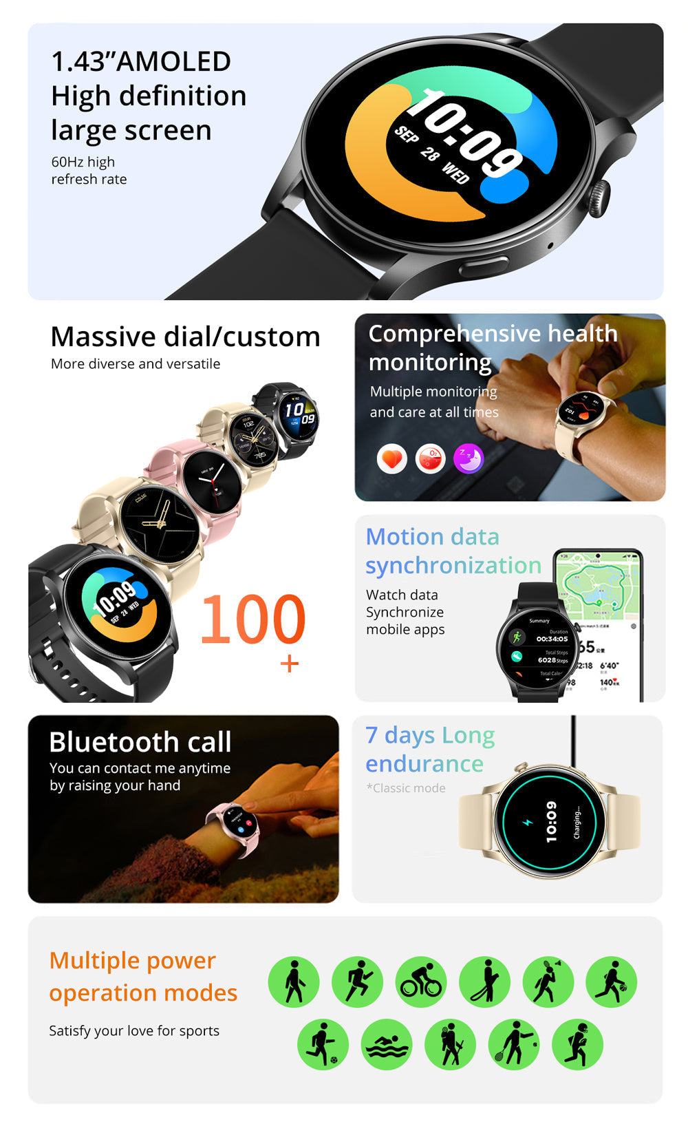 Colmi V73 Black Smart Watch