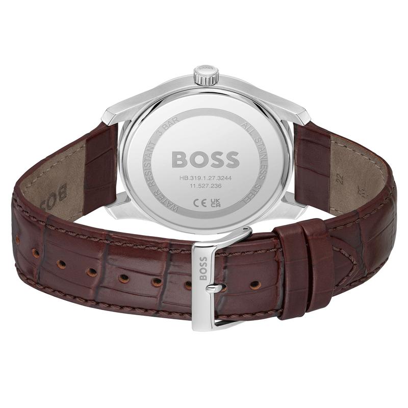 Boss principle prestige brown leather