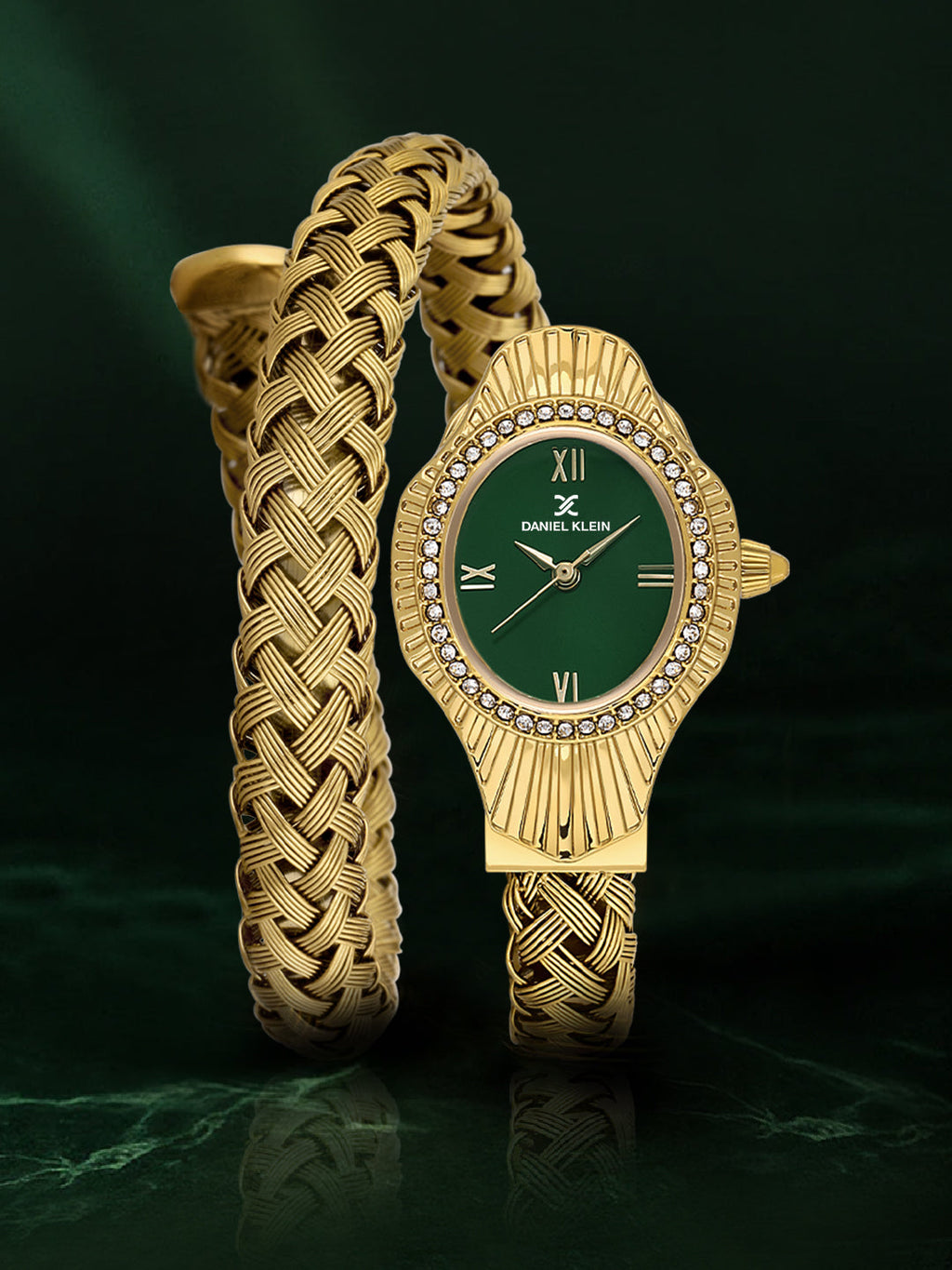 Daniel Klein Premium Ladies Gold Bangle Watch