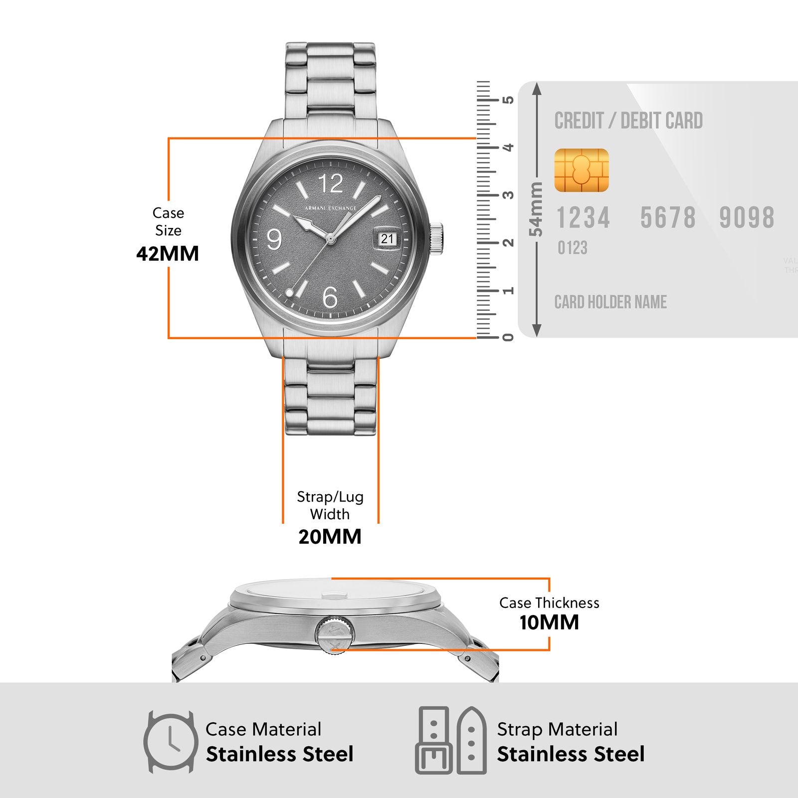Armani Exchange Kilian Silver