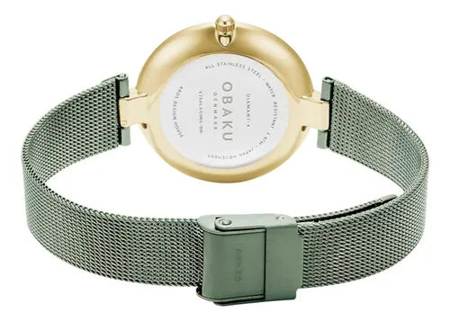 Obaku ladies diamante chartreuse 32mm