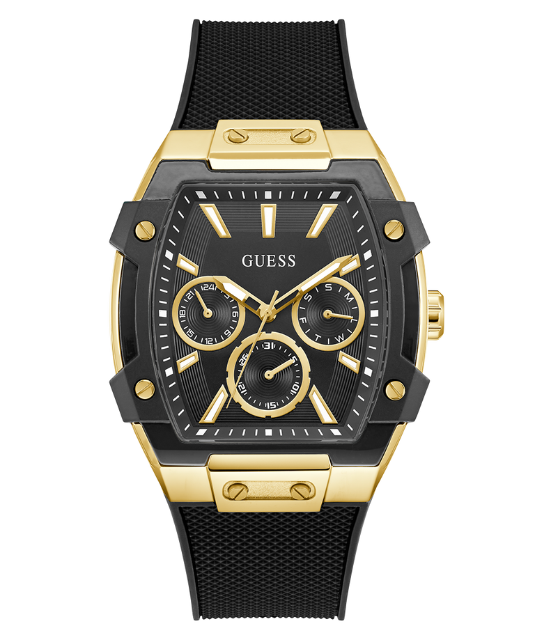 GUESS Mens Black Gold THE SIGNATURE ICON Watch
44mm
