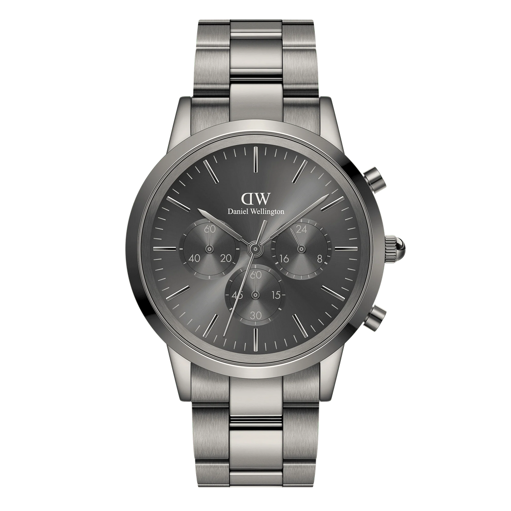 DANIEL WELLINGTON ICONIC CHRONOGRAPH LINK GRAPHITE