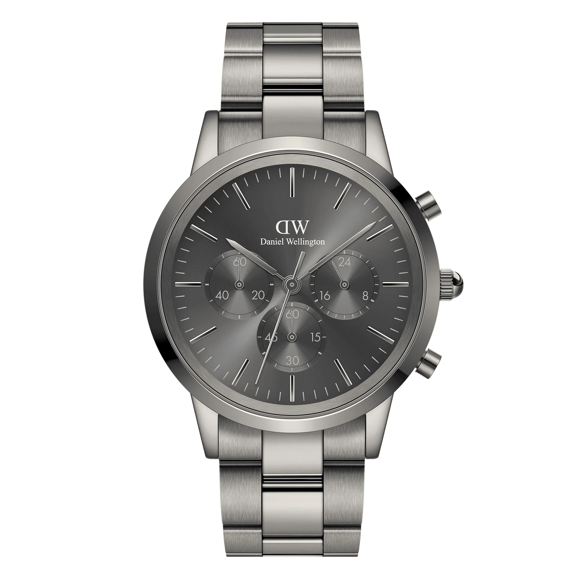 DANIEL WELLINGTON ICONIC CHRONOGRAPH LINK GRAPHITE