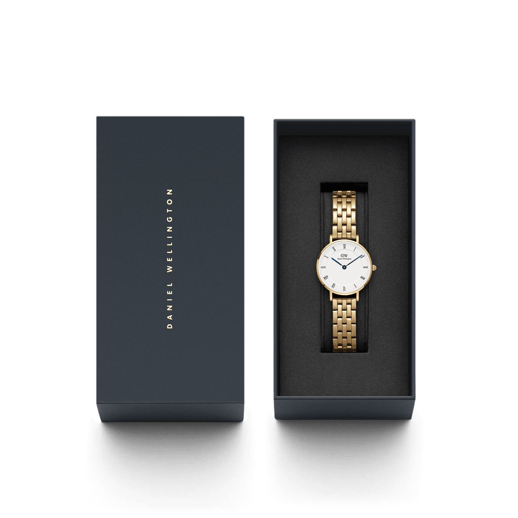 Daniel Wellington Petite Roman 5 Link Gold